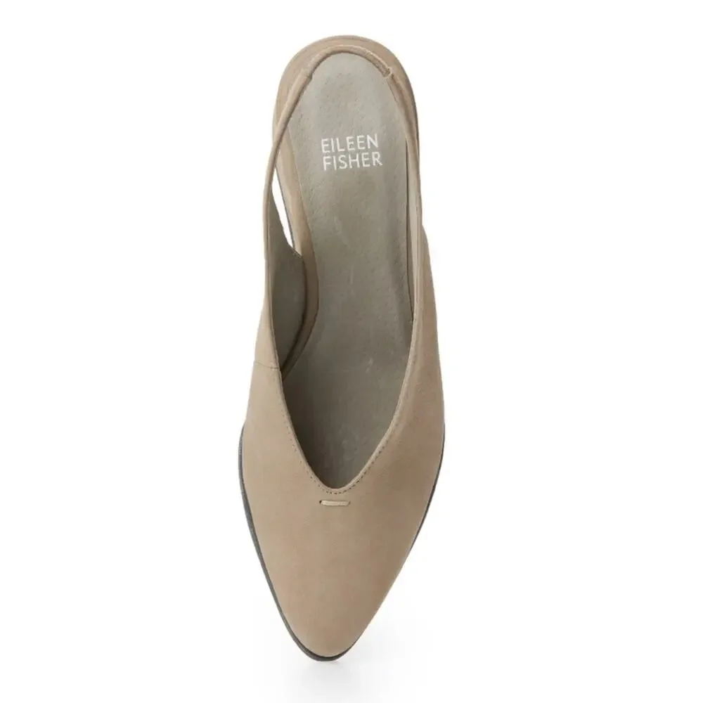 EILEEN FISHER Devi Tumbled Nubuck Leather Slingback